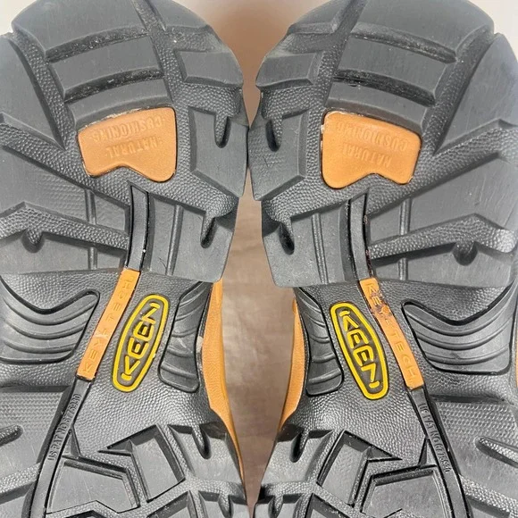 KEEN Mens Waterproof Hiking Boots 12EE Brown Leather Safety Toe READ - Picture 13 of 16